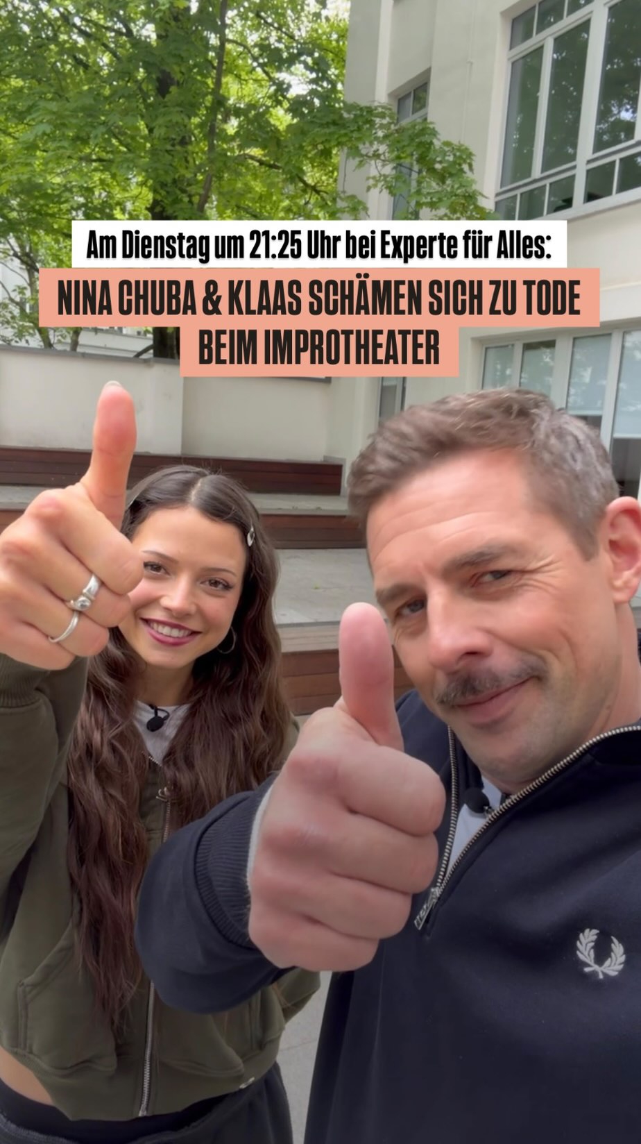 Wege zum Glück gibt es viele. Für einige ist es z.B. Improtheater. Aber ob das der richtige Weg für Deutschlands größten Stiesel @damitdasklaasturbo und Frohnatur @ninachuba ist? Seht selbt.
#ExperteFürAlles - Dienstag um 21:25 Uhr auf @prosieben & kostenlos streamen auf @joyn.de! Instagram