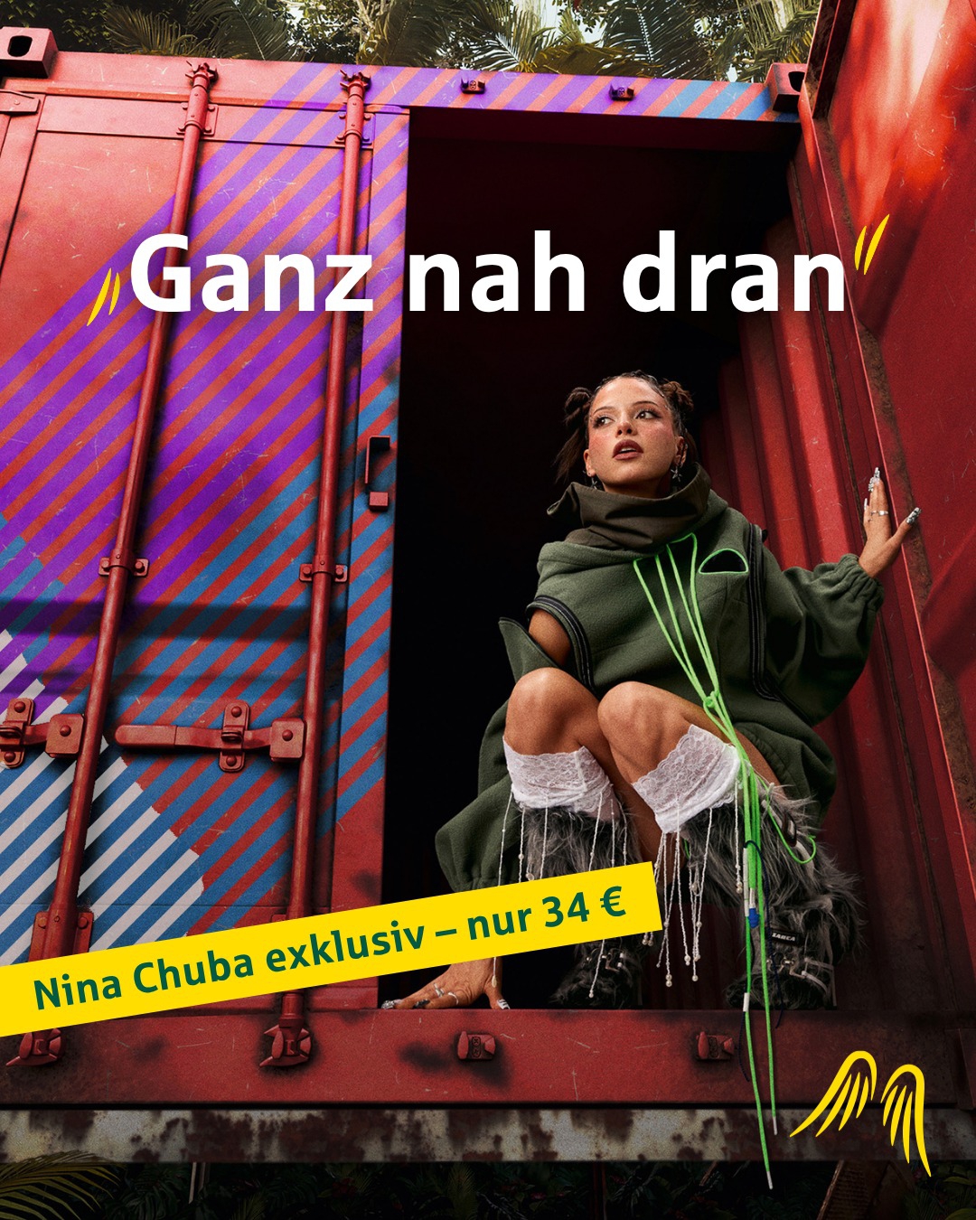 Nina Chuba live in Mönchengladbach. Und du kannst dabei sein! 🎤🔥
Am 27. August spielt Nina Chuba ein exklusives Konzert im SparkassenPark – und wir haben einen Deal für dich: Sicherere dir jetzt vergünstigte Tickets.
So geht’s:
💚 Diesen Beitrag liken
➕ Uns folgen
💬 Kommentiere, warum DU unbedingt zu Nina musst.
Den Ticketcode schicken wir dir anschließend per DM. 📩
Die Anzahl der vergünstigten Tickets ist begrenzt. Also lieber nicht zu lange warten. 👀
Viel Spaß!
Disclaimer: Aktion solange der Vorrat reicht. Der Ticketcode berechtigt zum Kauf vergünstigter Tickets und stellt nicht den Gewinn eines kostenlosen Tickets dar. Instagram